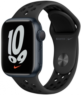 Apple Watch Nike Series 7 41mm Gece Yarısı Alüminyum Kasa ve Nike Spor Kordon