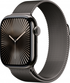 Apple Watch Series 10 Cellular 42mm Titanyum Kasa ve Milano Loop