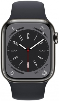 Apple Watch Series 8 Cellular 41mm Paslanmaz Çelik Kasa ve Spor Kordon