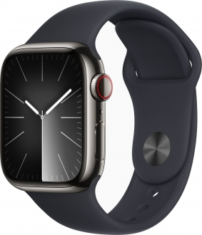 Apple Watch Series 9 Cellular 41mm Paslanmaz Çelik Kasa ve Spor Kordon